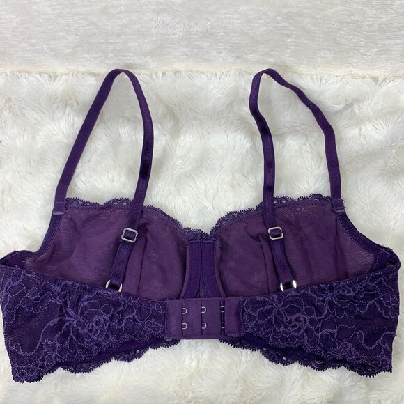 Montelle Elegant Purple Lace Bra size 32D - Picture 12 of 16